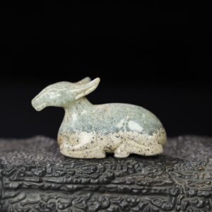 Chinese Natural Jade Carved Sheep