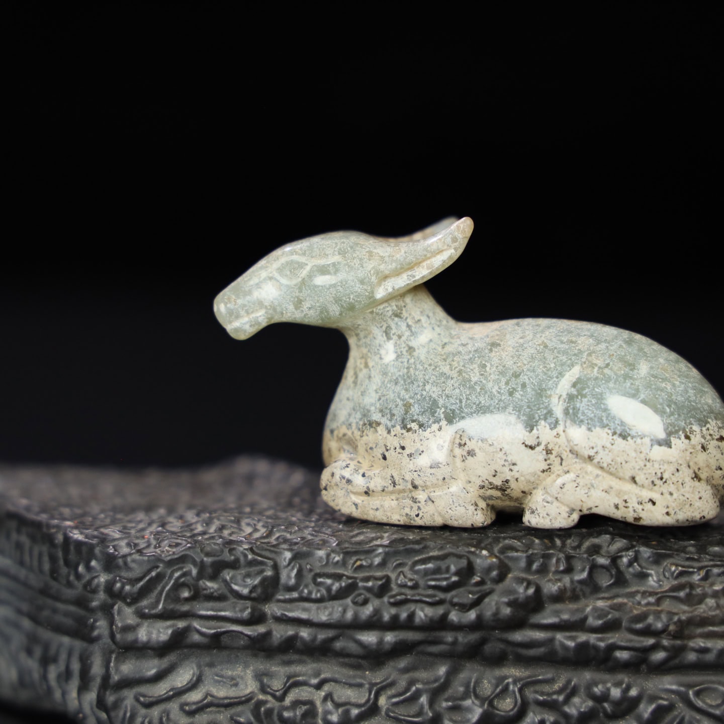 Chinese Natural Jade Carved Sheep