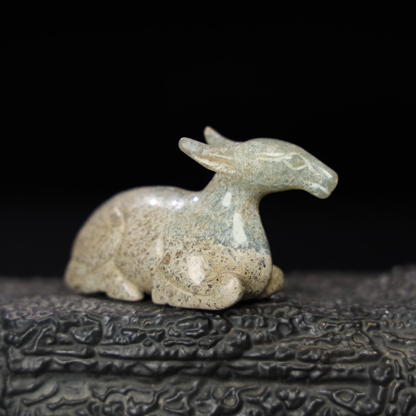 Chinese Natural Jade Carved Sheep