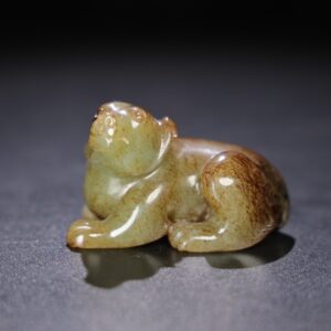 Chinese Natural Jade Carved Bear