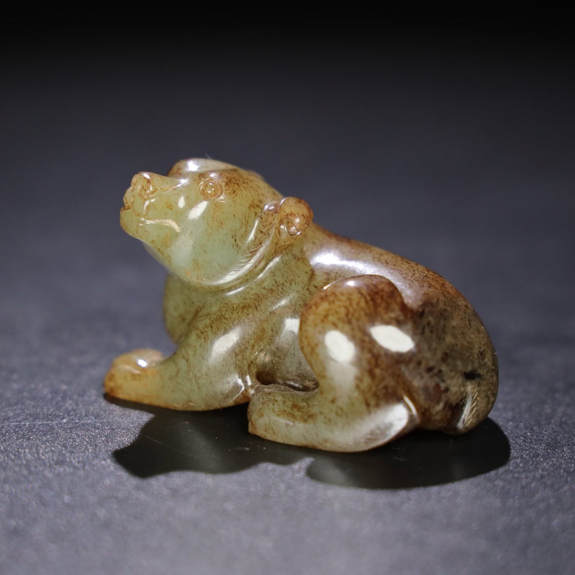 Chinese Natural Jade Carved Bear