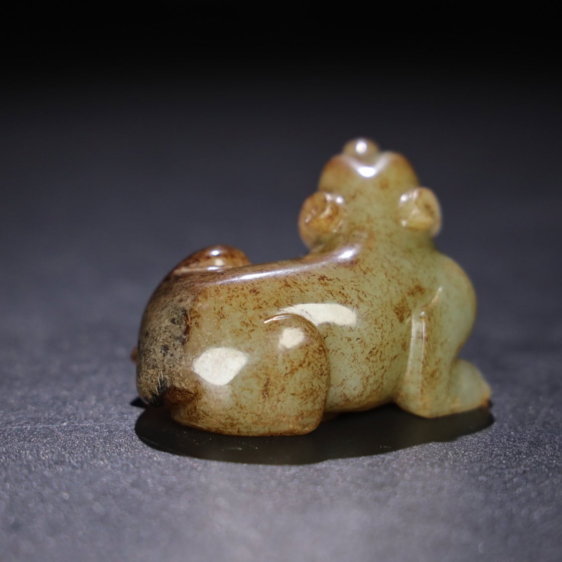 Chinese Natural Jade Carved Bear