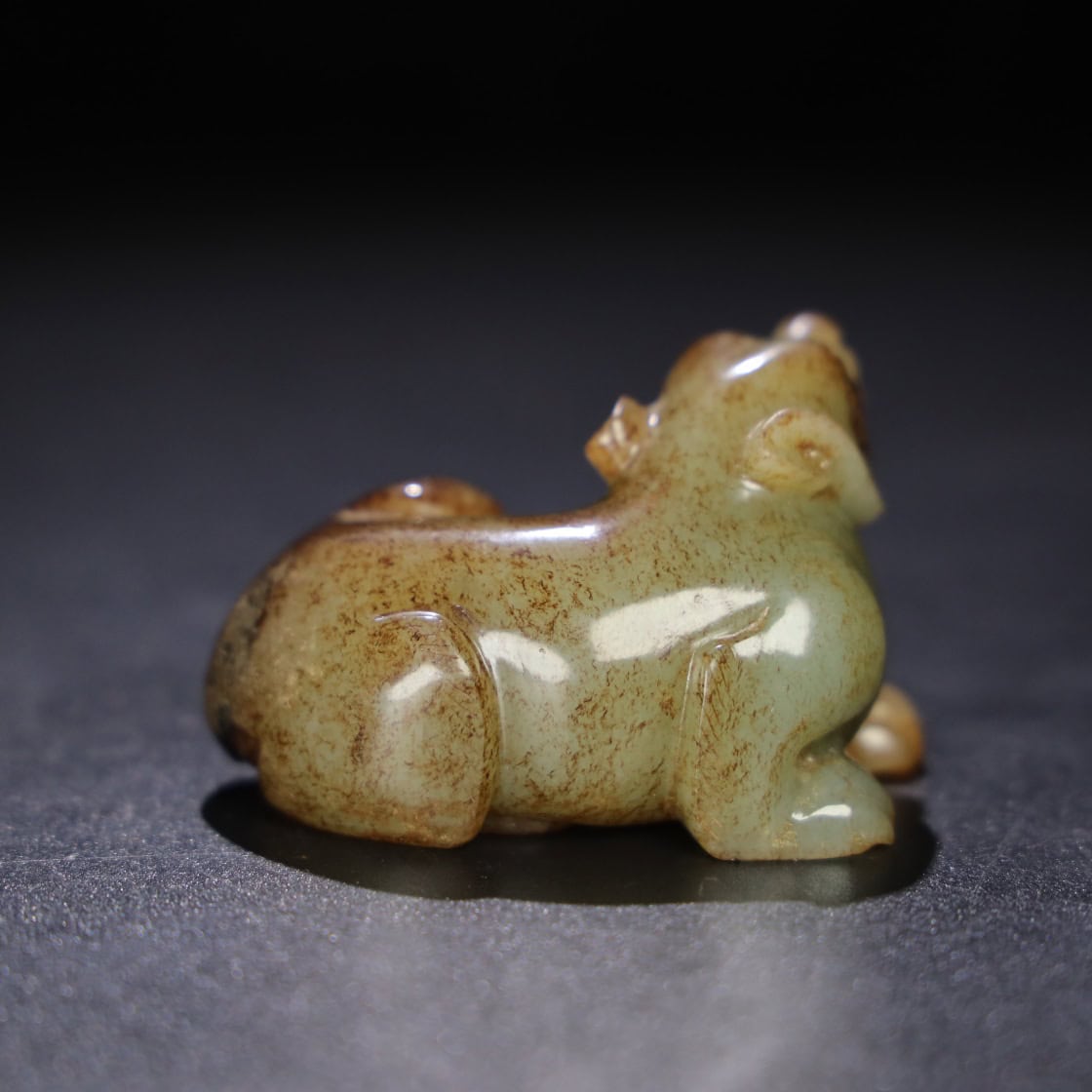 Chinese Natural Jade Carved Bear