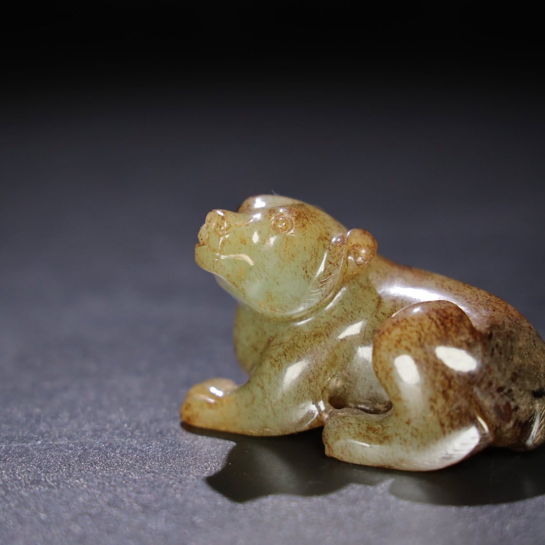 Chinese Natural Jade Carved Bear