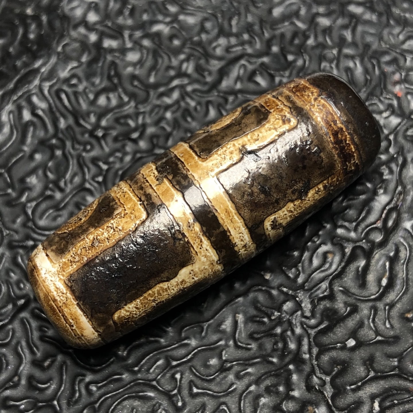 Chinese Natural Agate DZI Beads