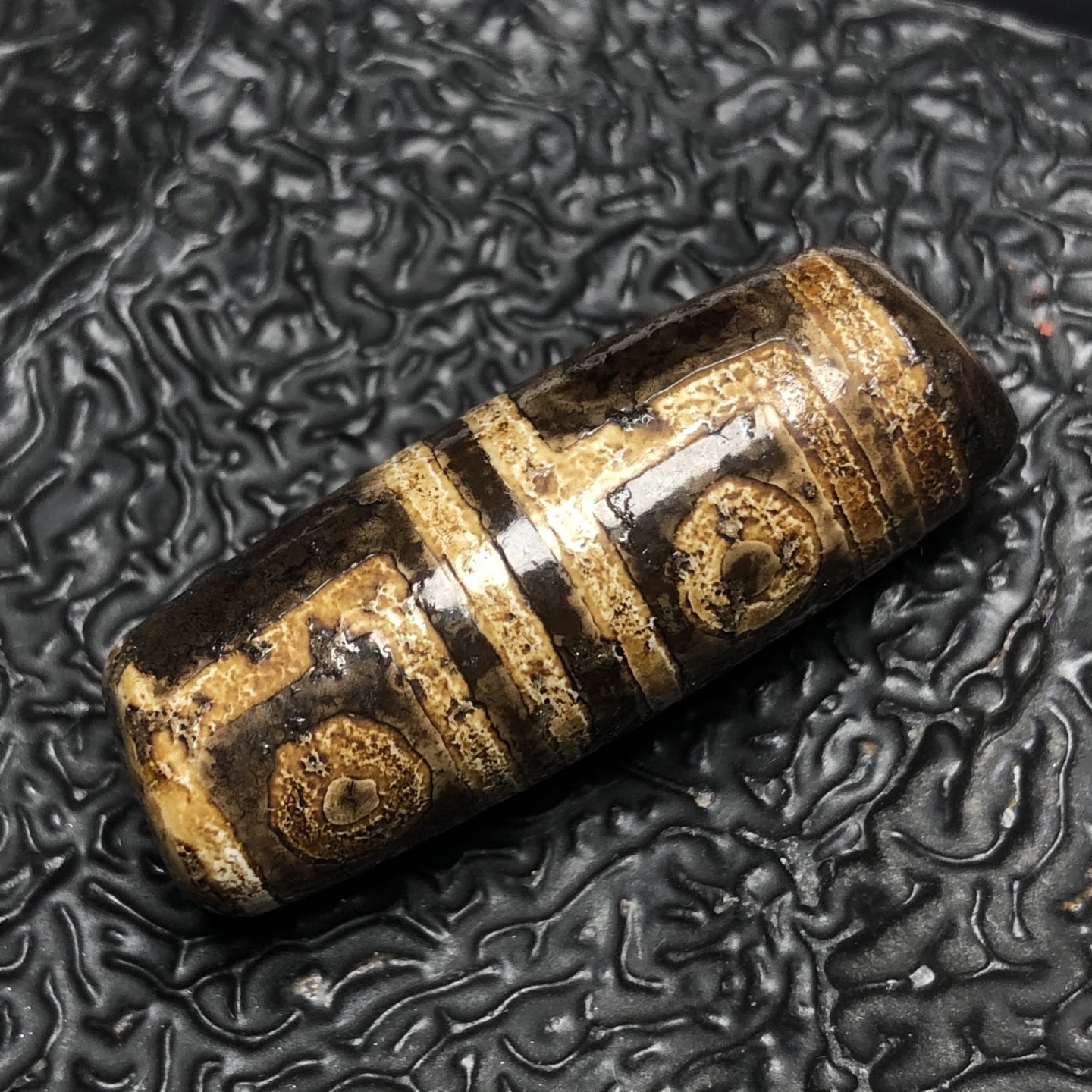 Chinese Natural Agate DZI Beads
