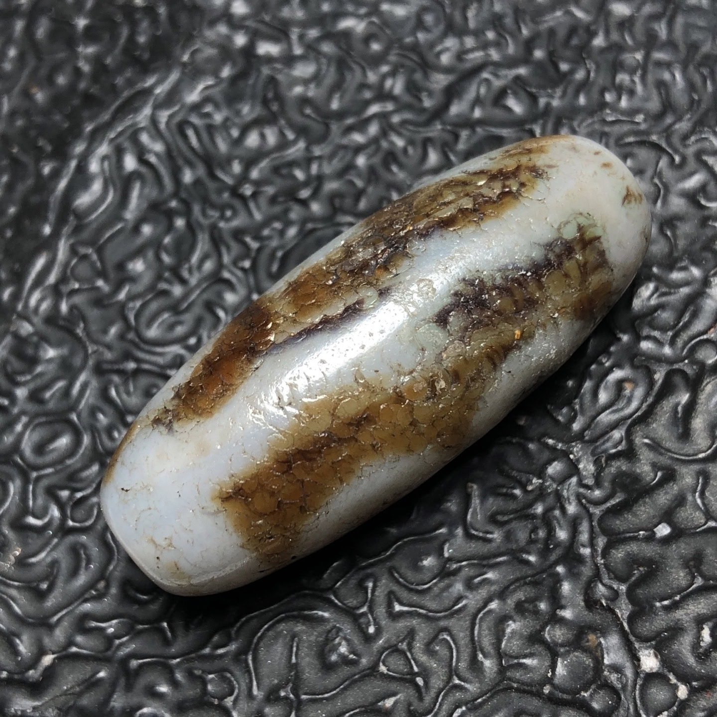 Chinese Natural Agate DZI Beads
