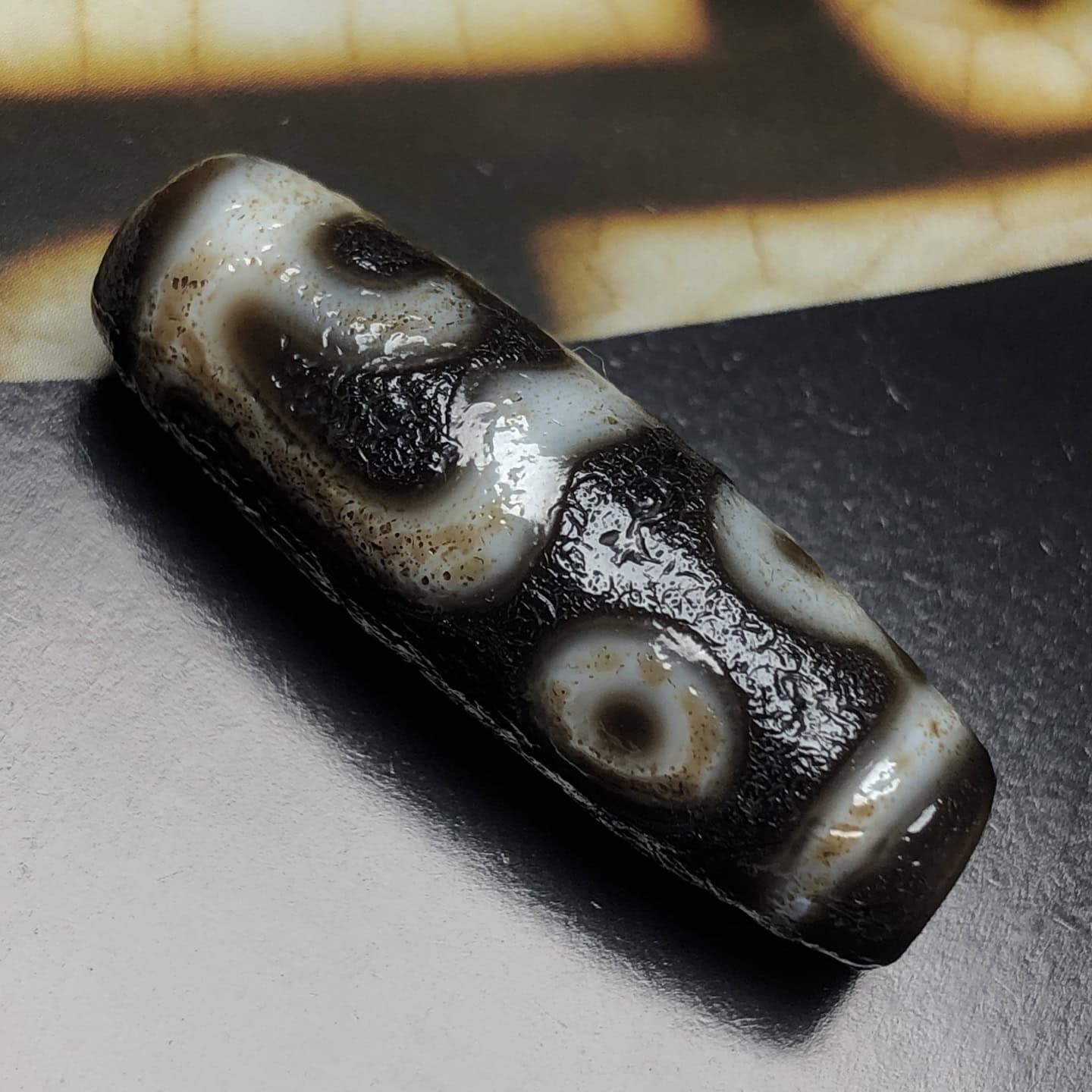 Chinese Natural Agate DZI Beads