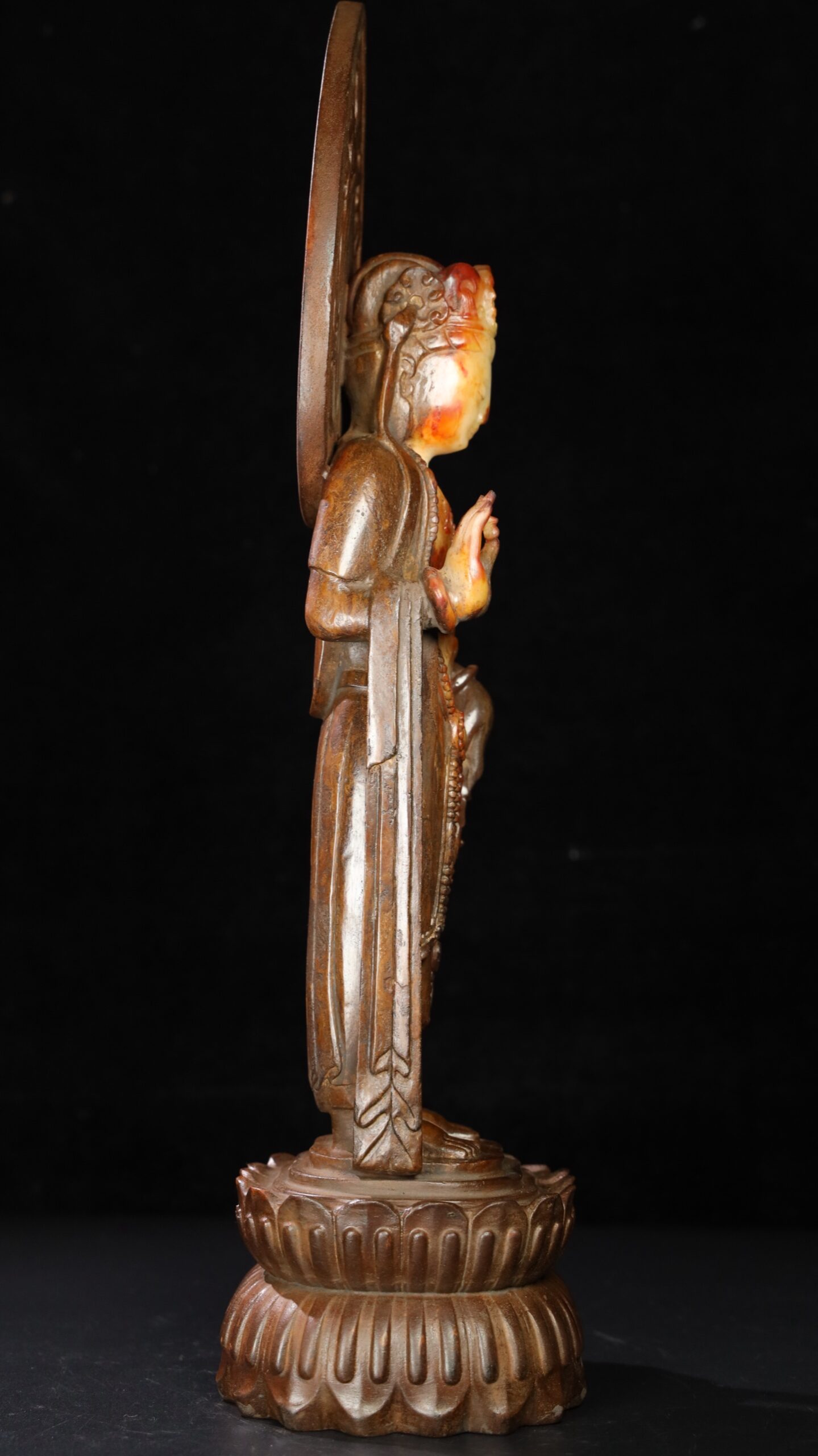 Chinese Natural Jade Carved Buddha Ornament