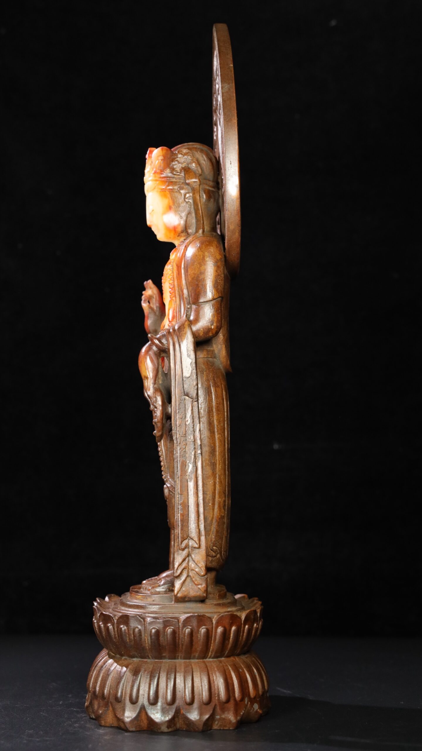Chinese Natural Jade Carved Buddha Ornament