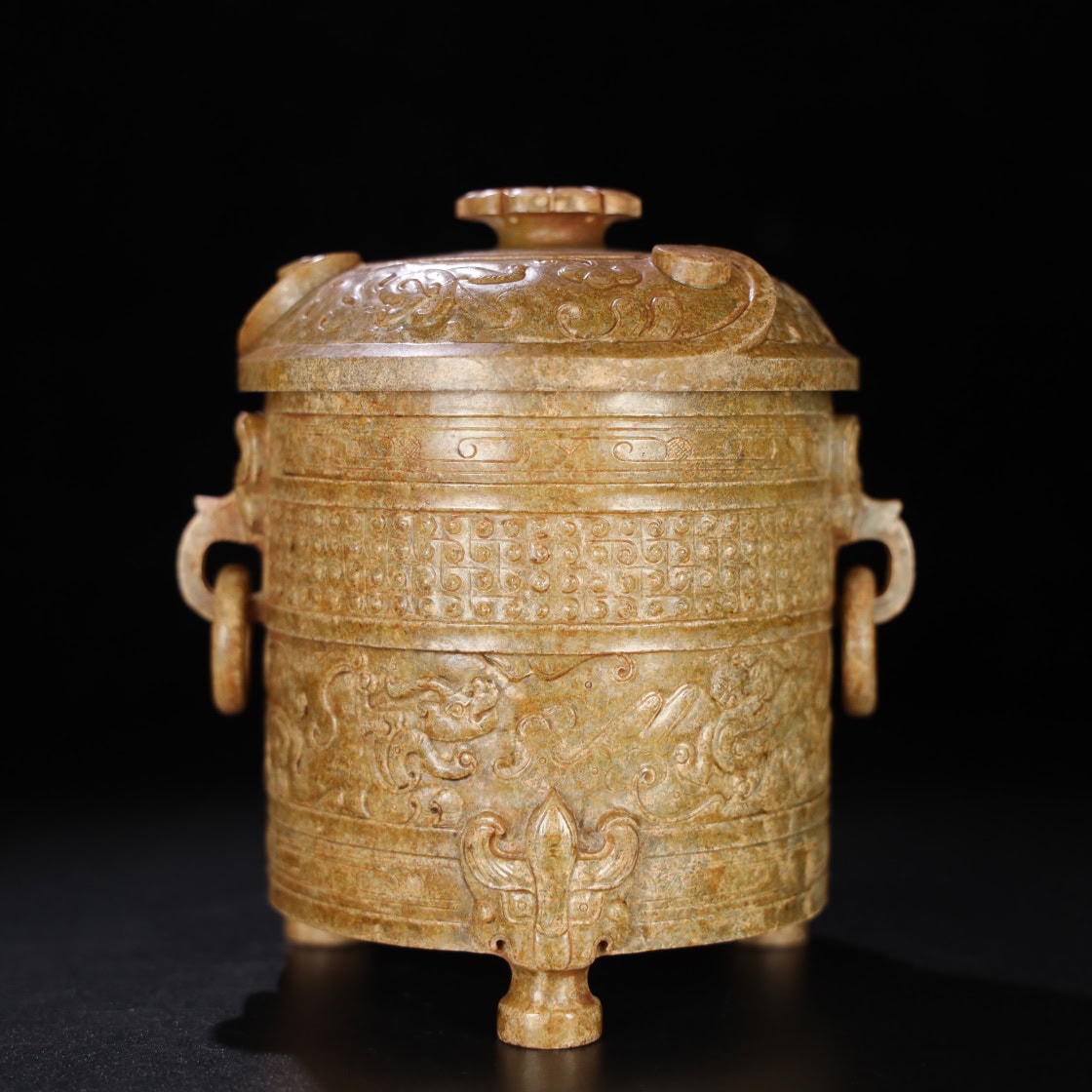 Chinese Natural Jade Carved Cup