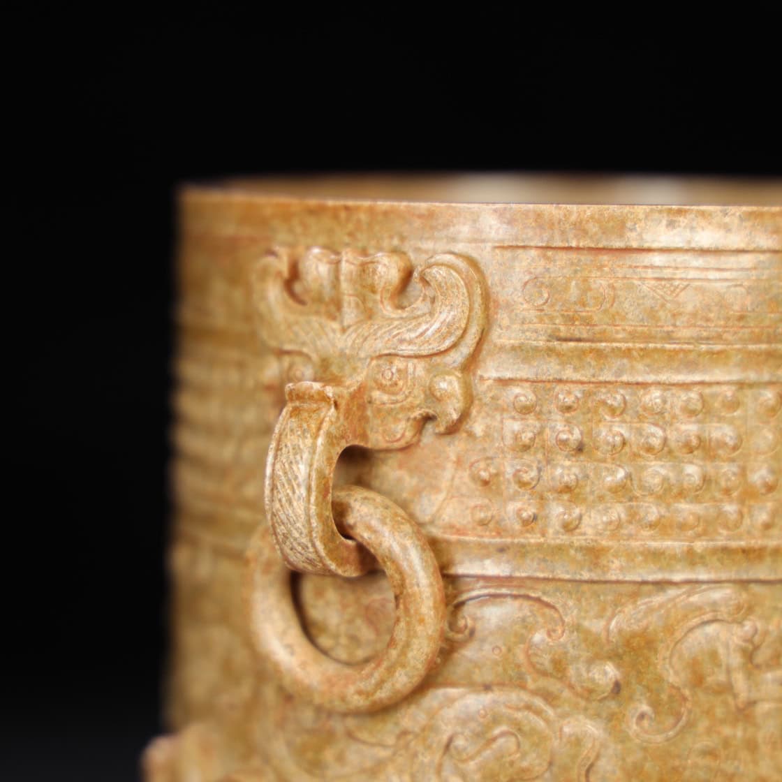 Chinese Natural Jade Carved Cup