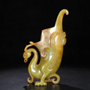 Chinese Natural Jade Carved Cup