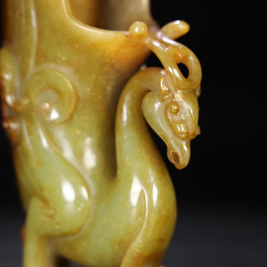 Chinese Natural Jade Carved Cup