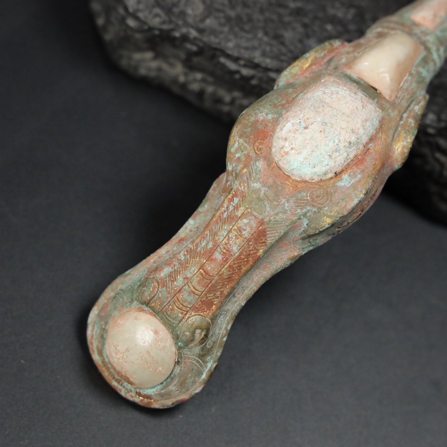 Chinese Natural Jade Carved hook