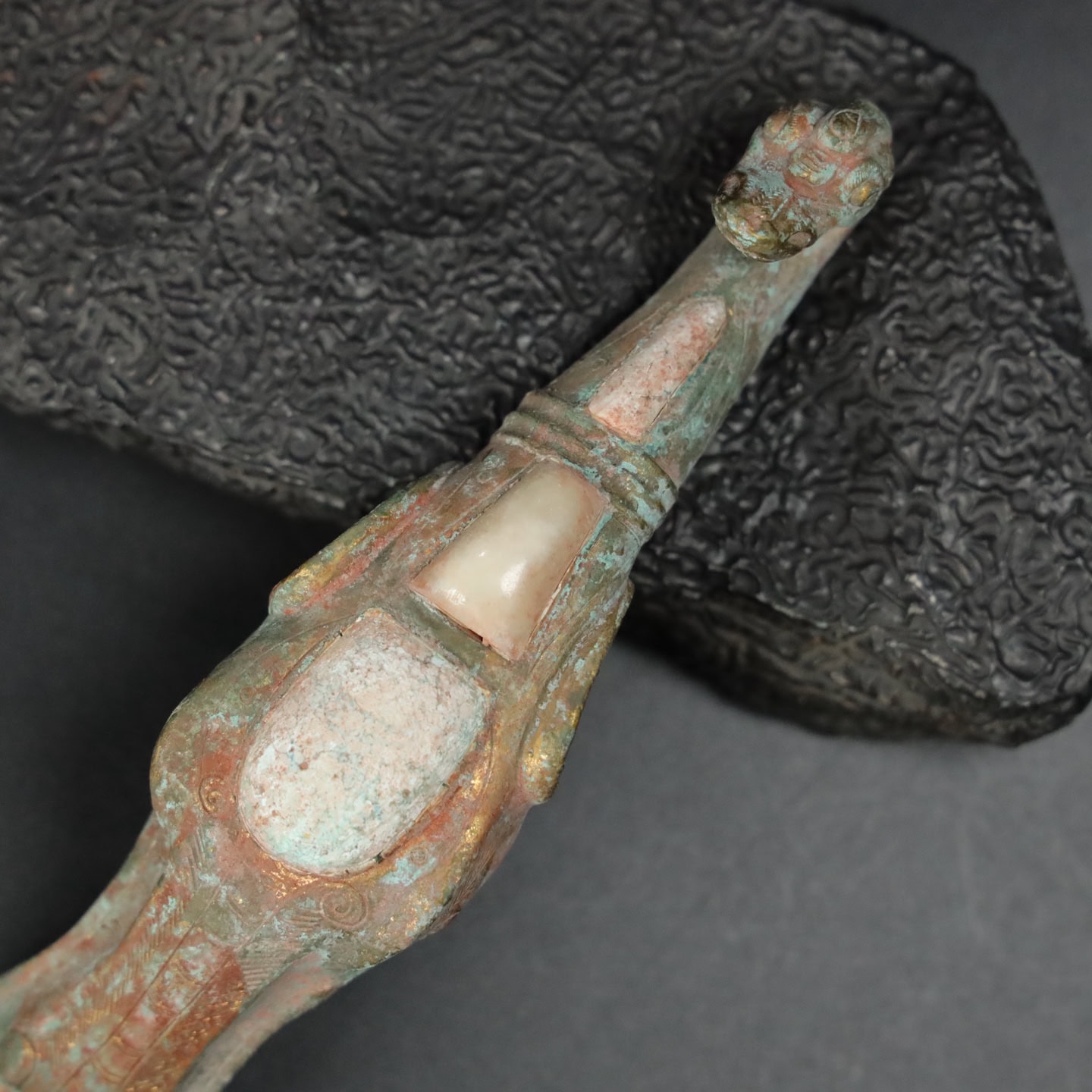 Chinese Natural Jade Carved hook