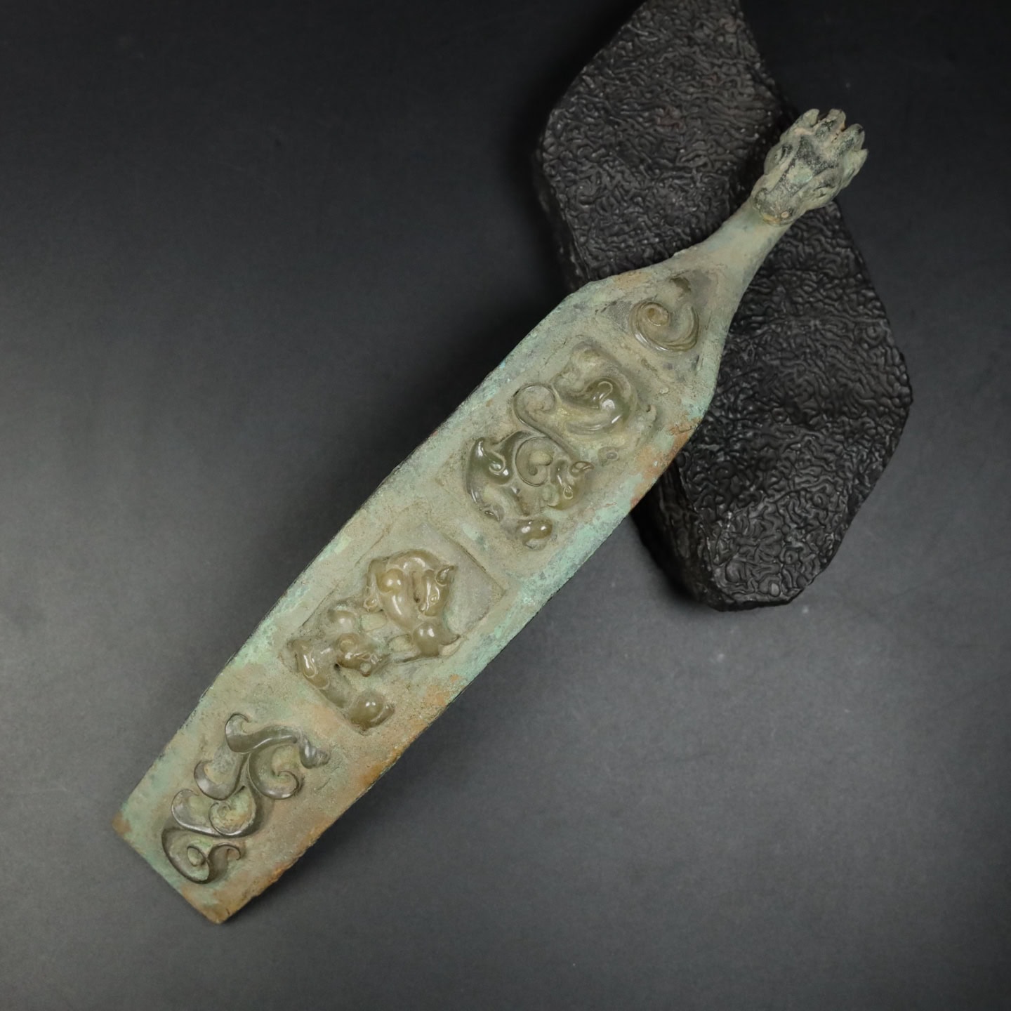 Chinese Natural Jade Carved hook