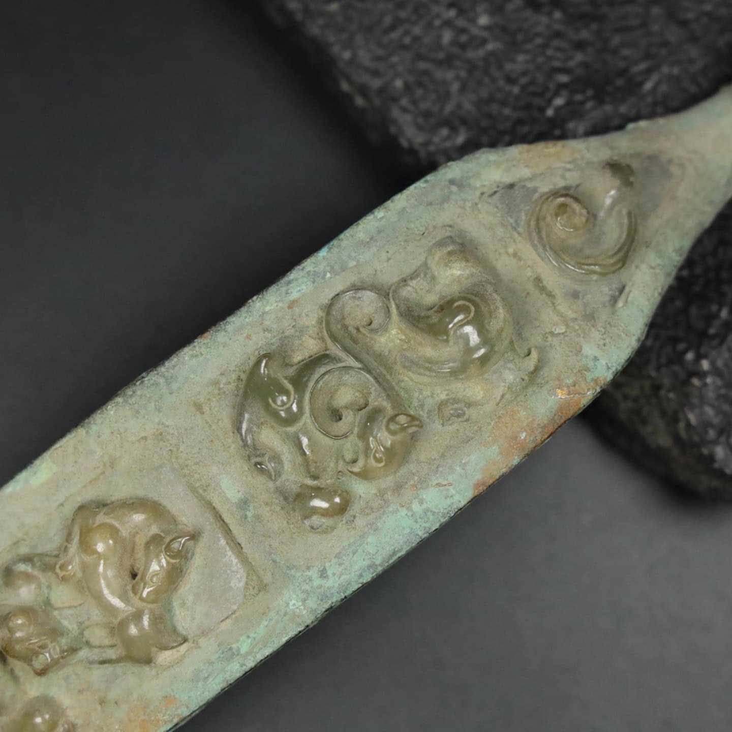 Chinese Natural Jade Carved hook