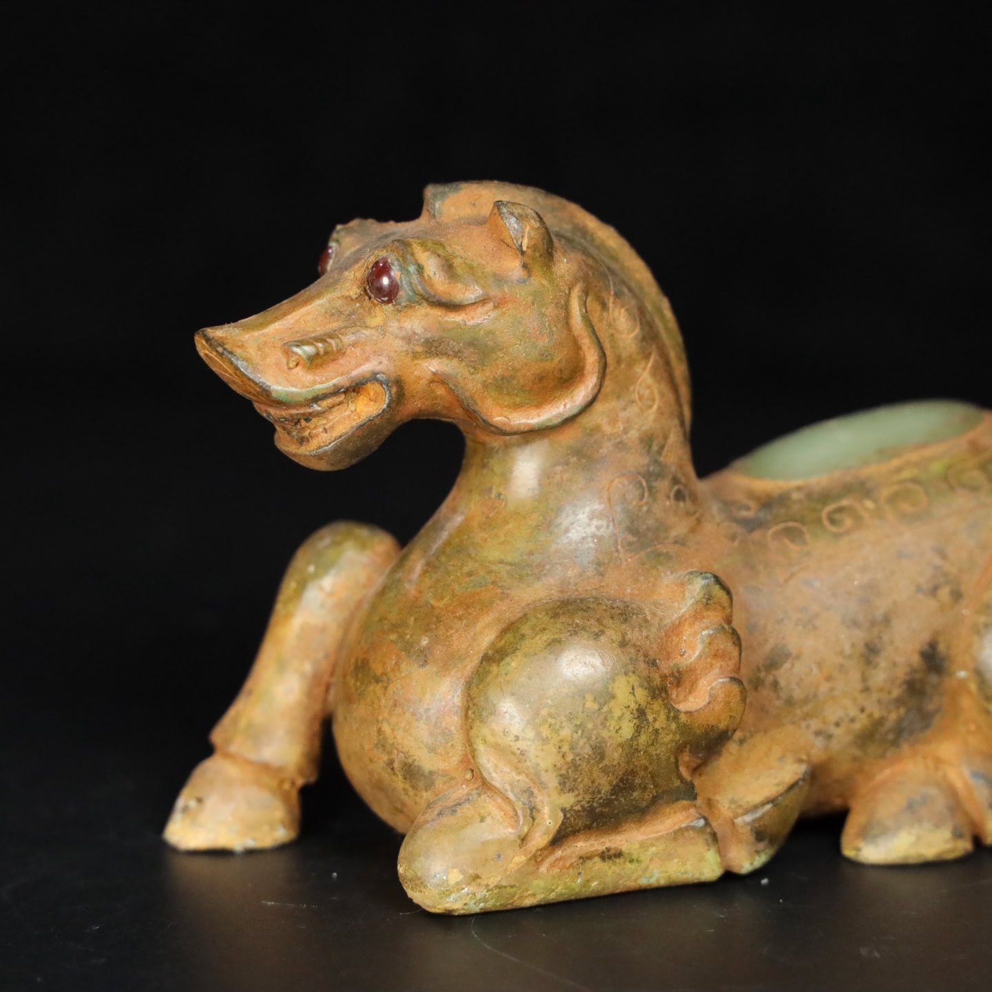 Chinese Natural Jade Carved Horse
