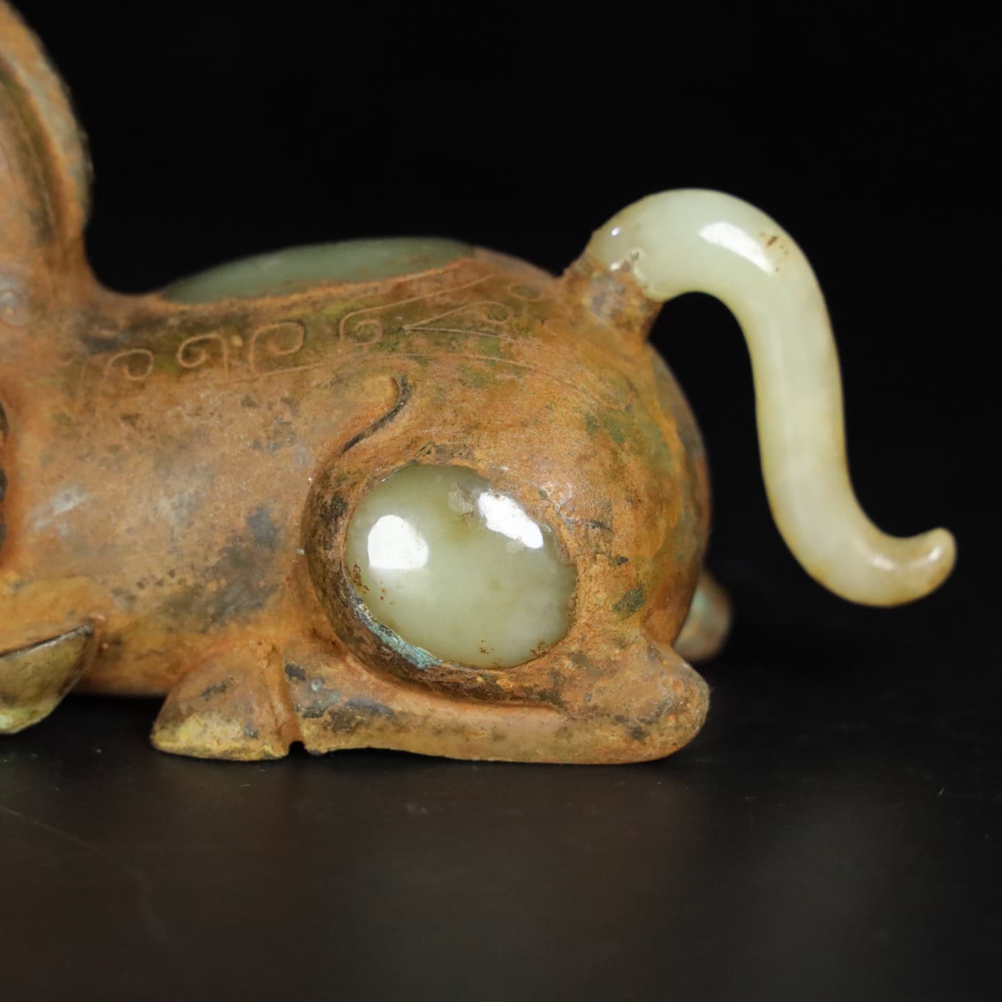 Chinese Natural Jade Carved Horse