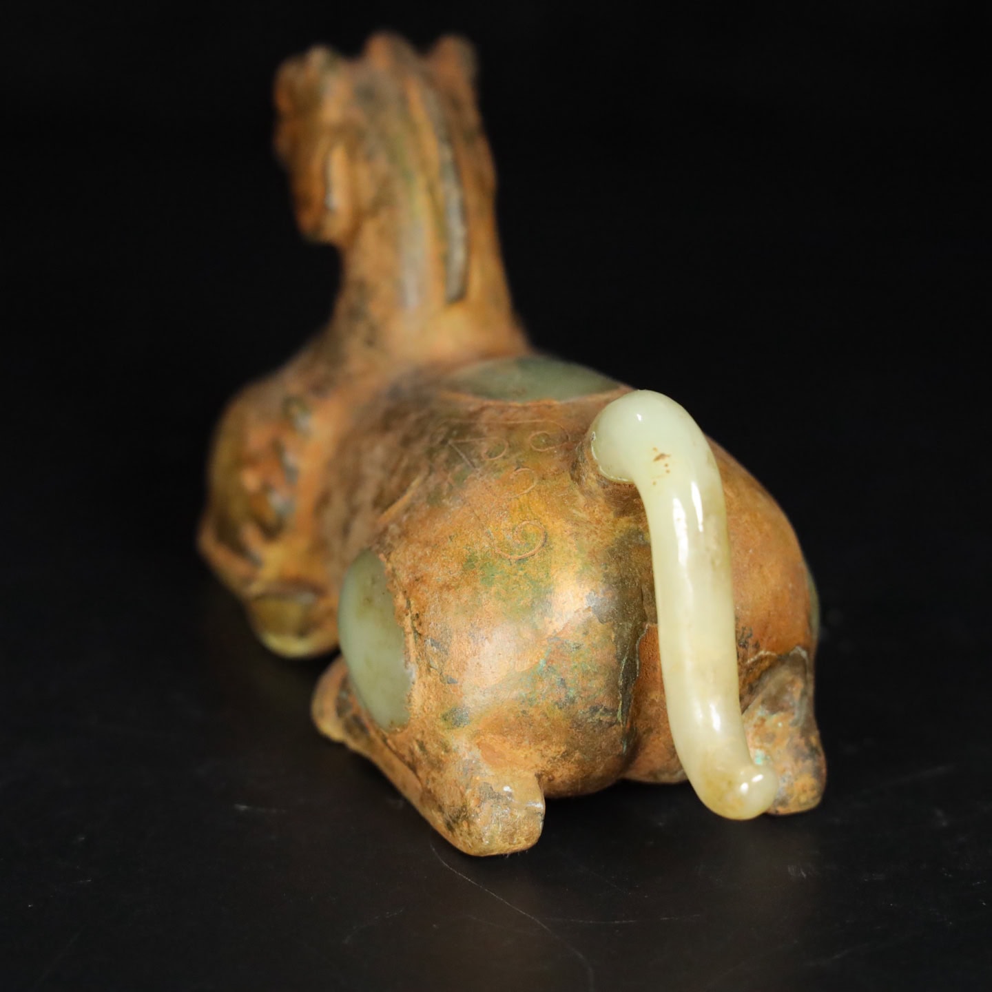 Chinese Natural Jade Carved Horse