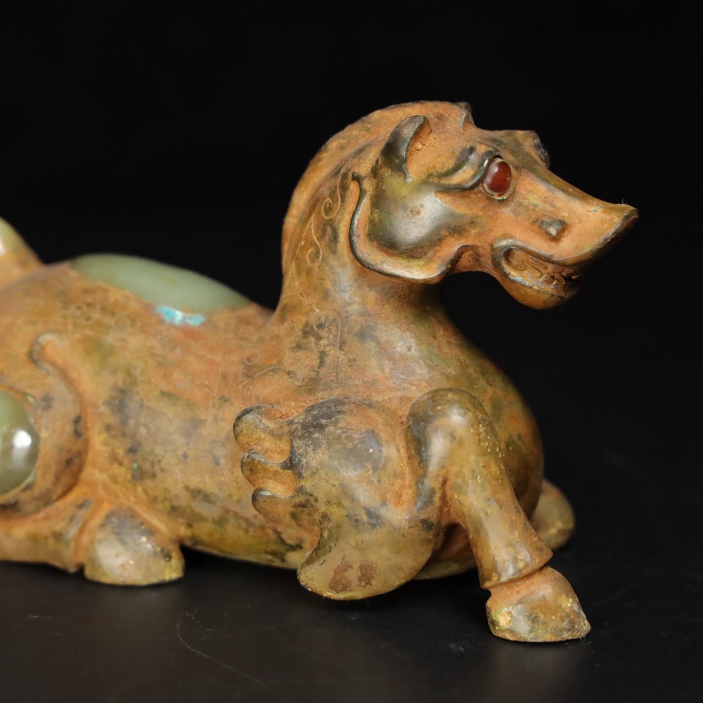 Chinese Natural Jade Carved Horse