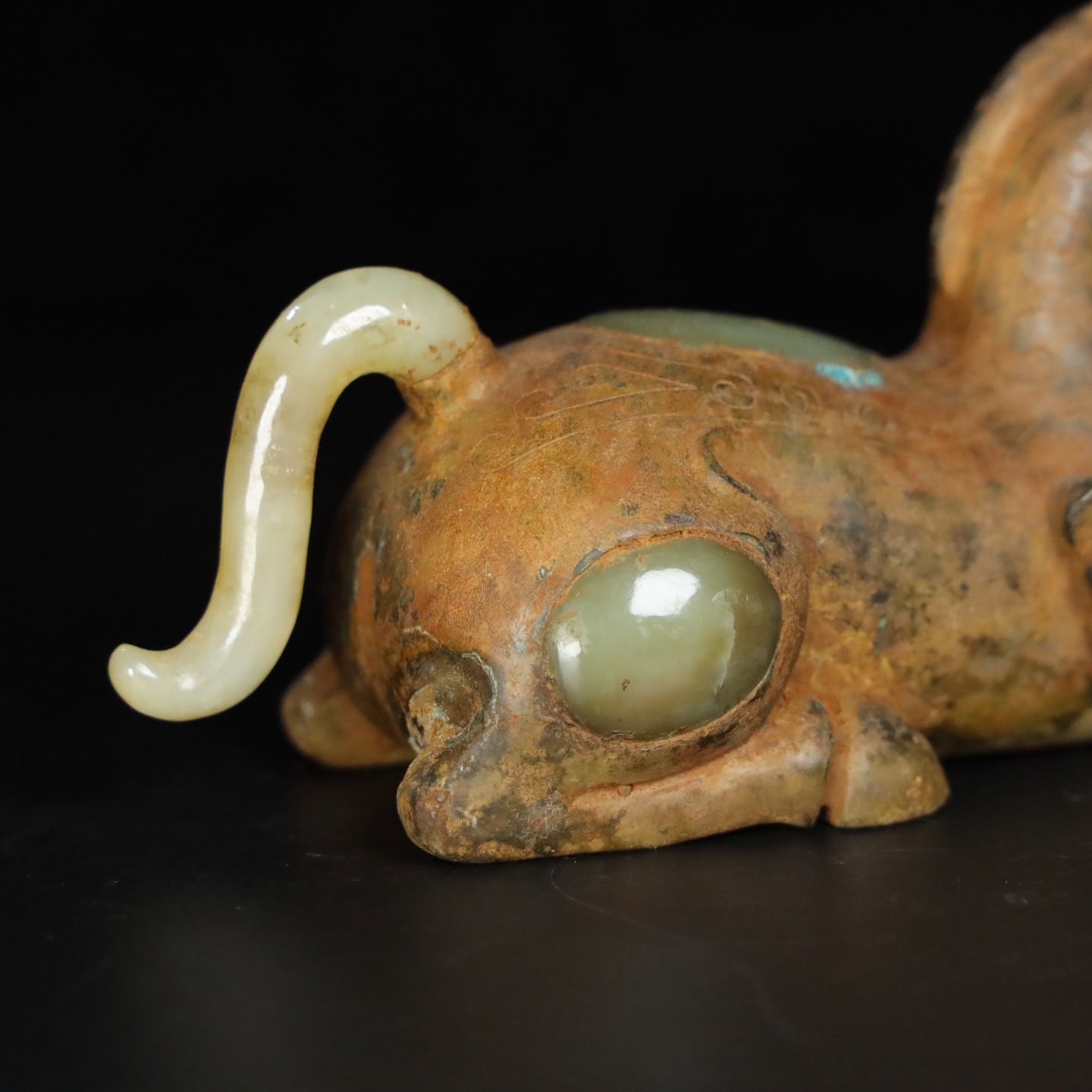 Chinese Natural Jade Carved Horse