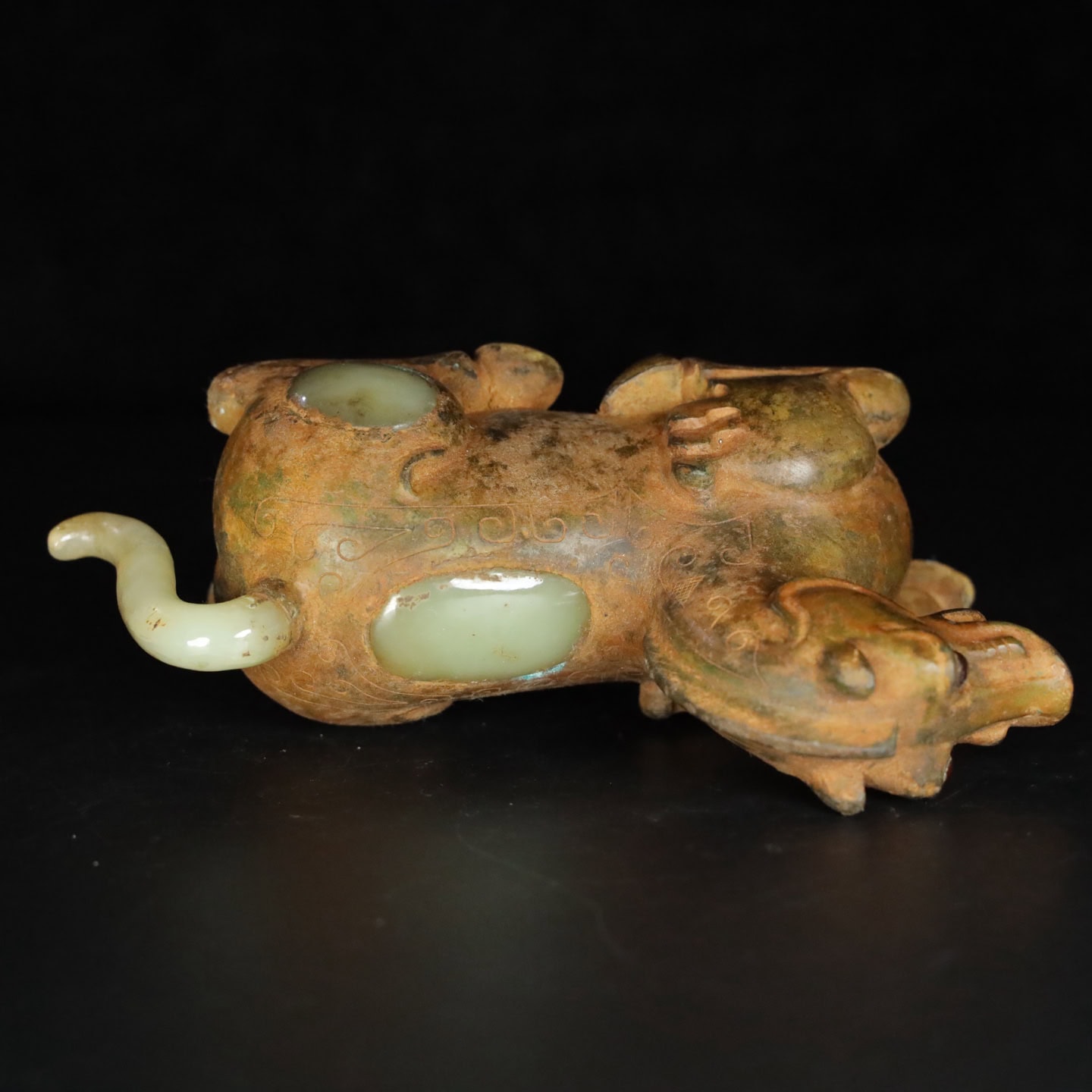 Chinese Natural Jade Carved Horse