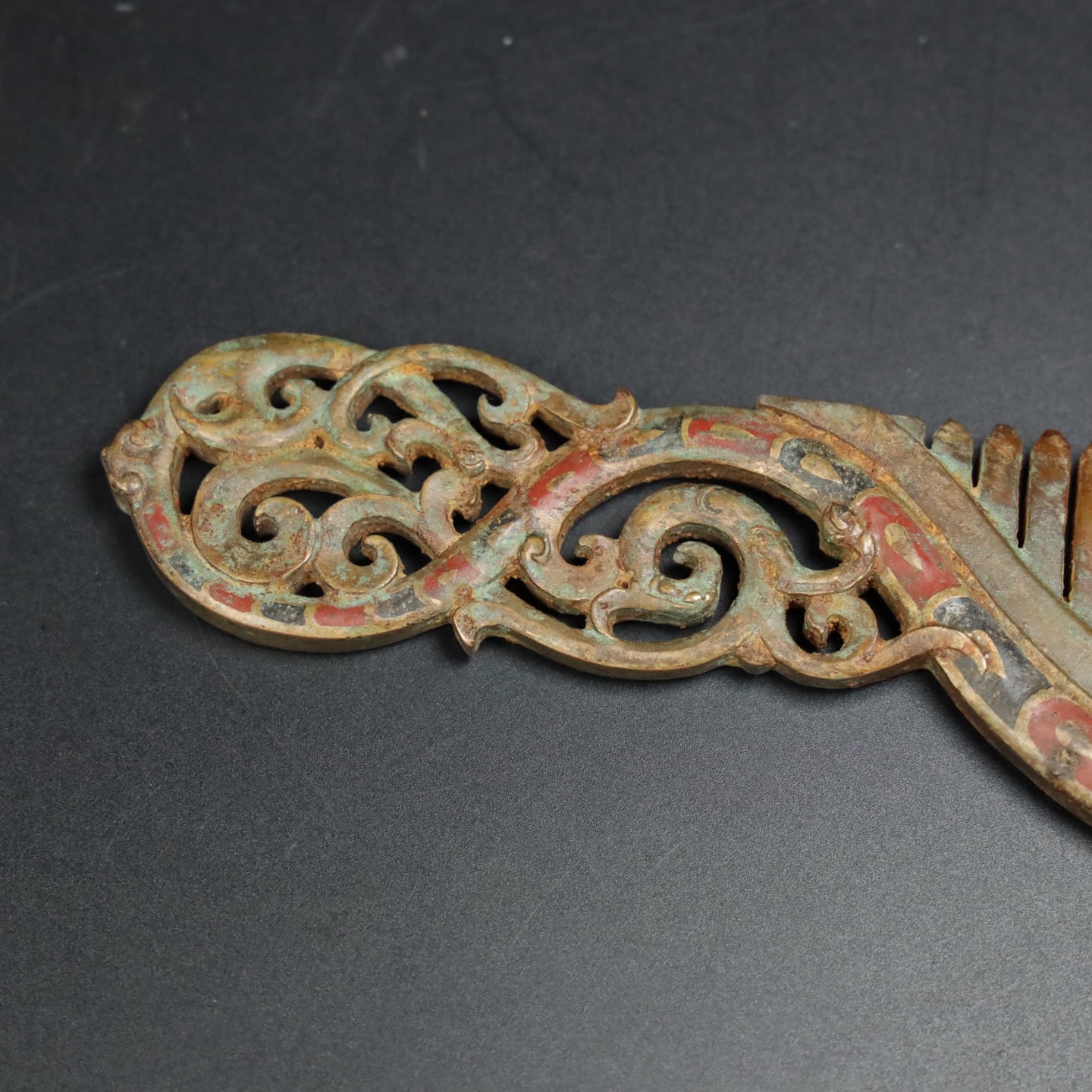 Chinese Natural Jade Carved Comb
