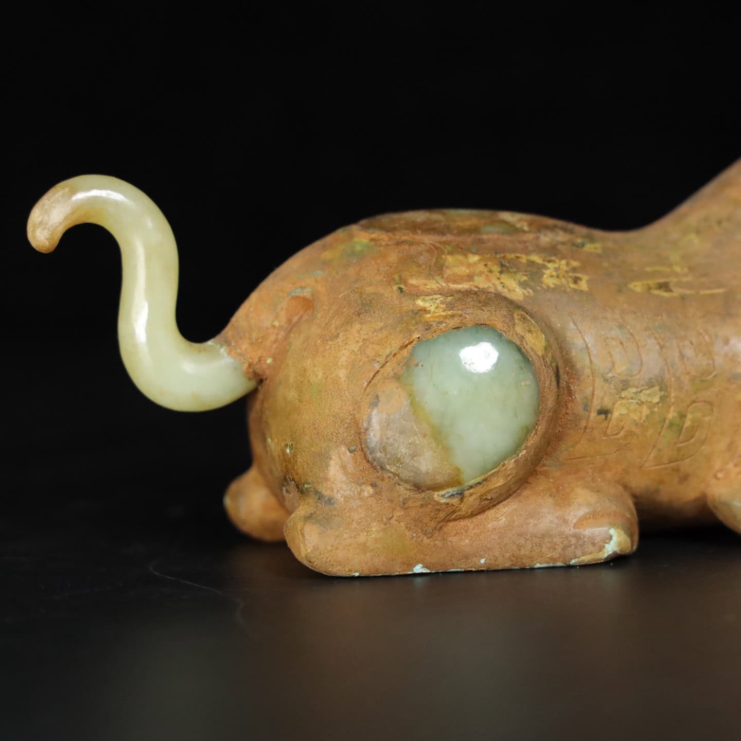 Chinese Natural Jade Carved Animal