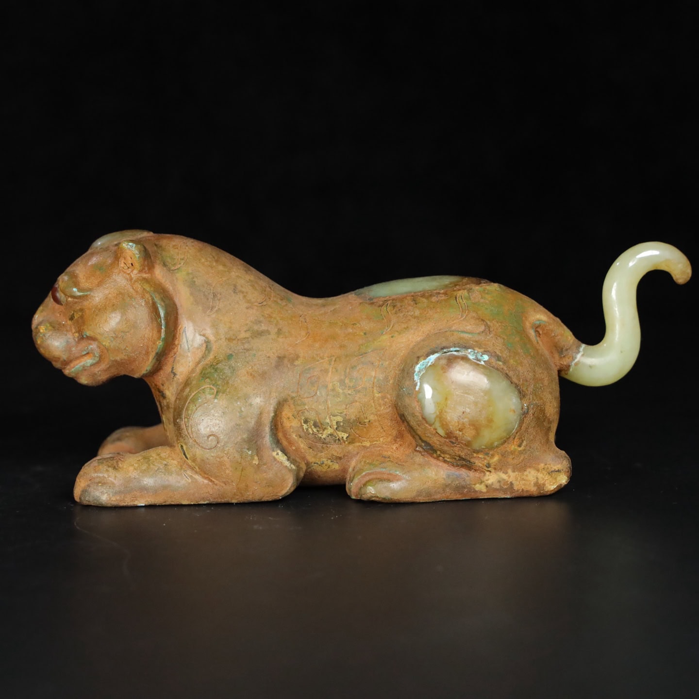 Chinese Natural Jade Carved Animal