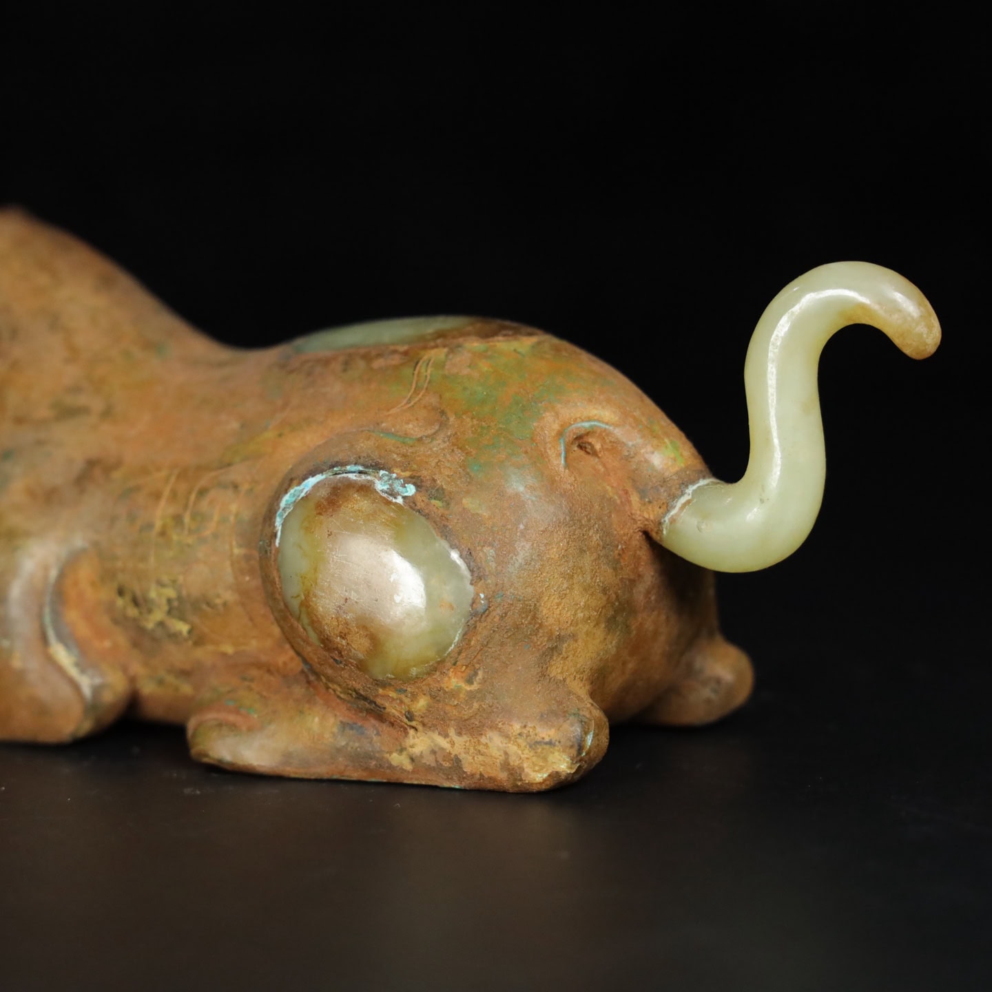 Chinese Natural Jade Carved Animal