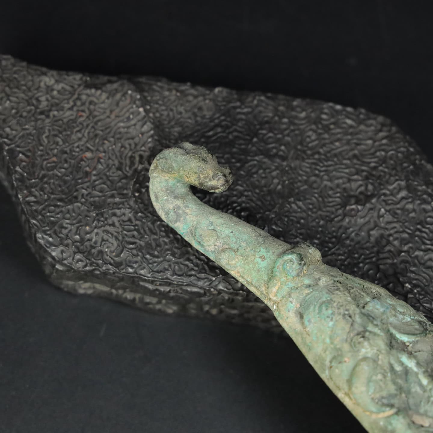 Chinese Natural Jade Carved Hook