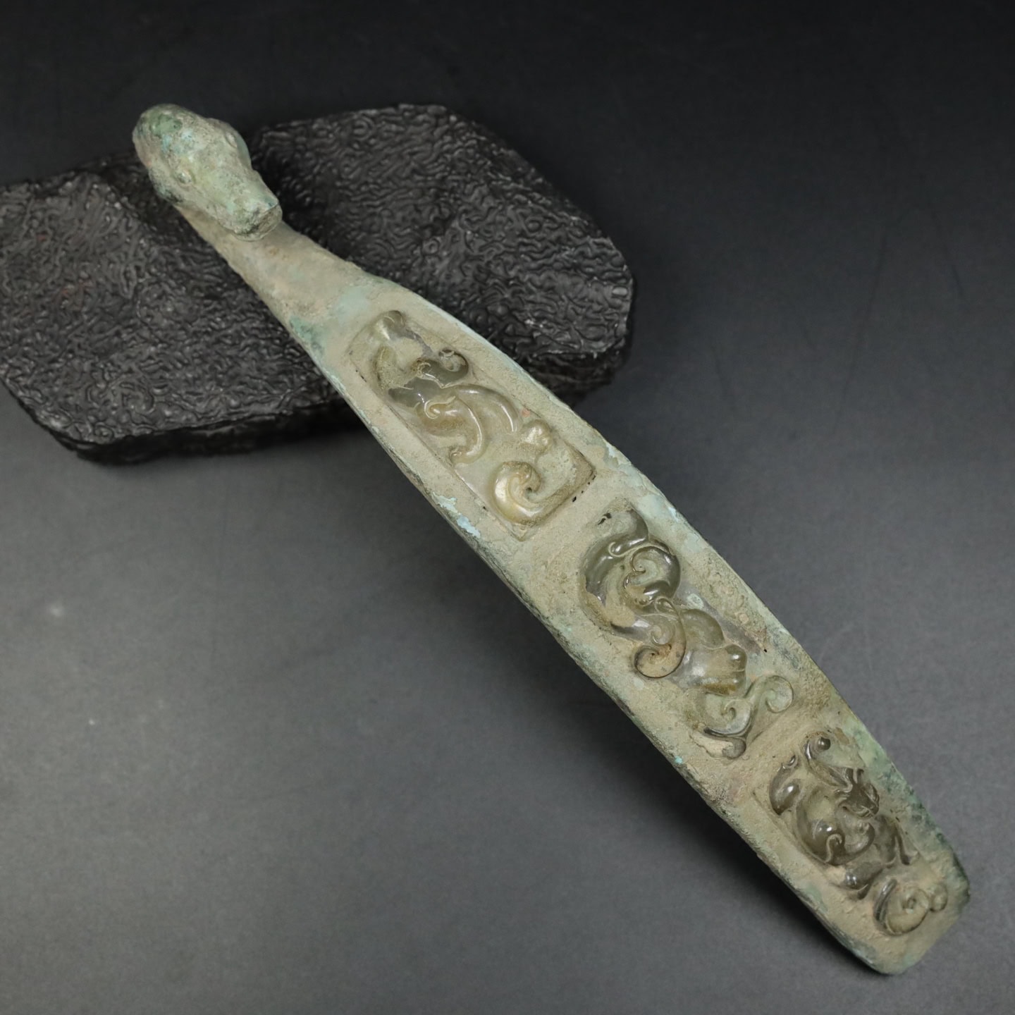 Chinese Natural Jade Carved Hook
