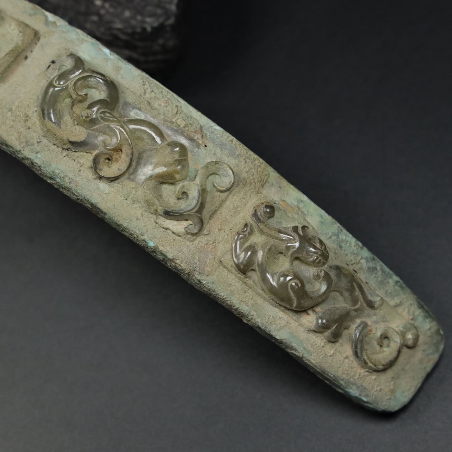Chinese Natural Jade Carved Hook