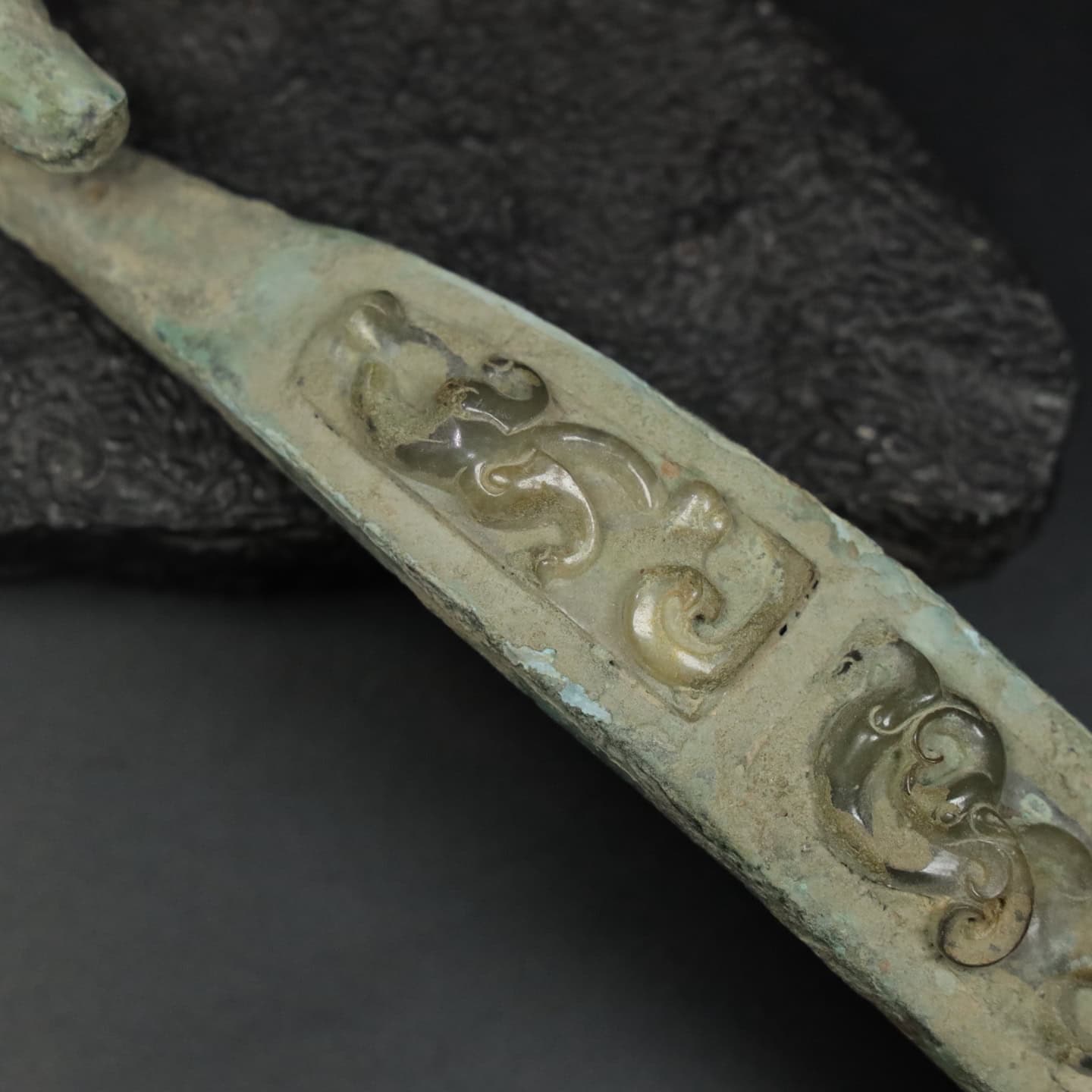 Chinese Natural Jade Carved Hook