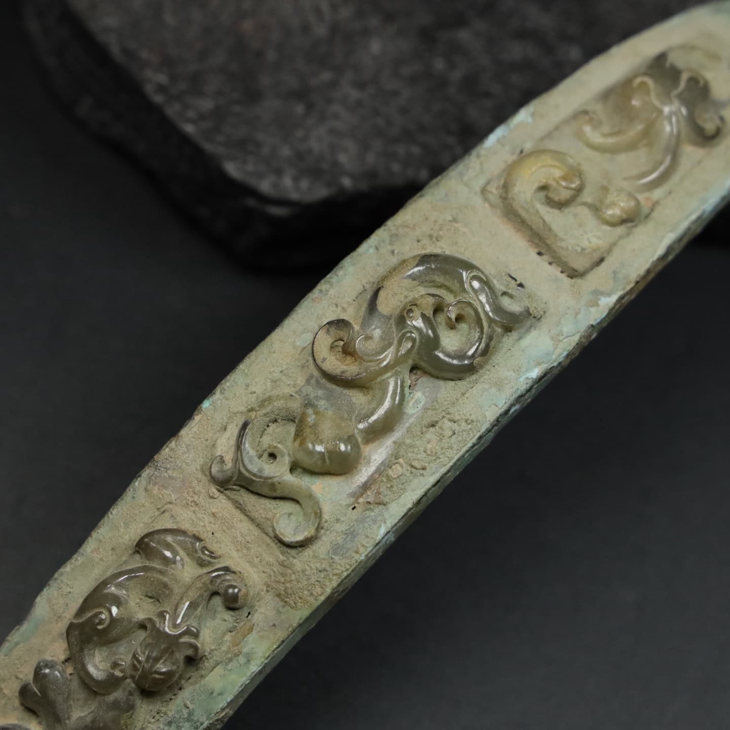 Chinese Natural Jade Carved Hook