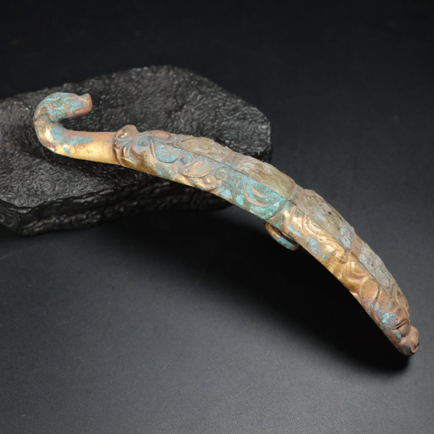 Chinese Natural Jade Carved Hook