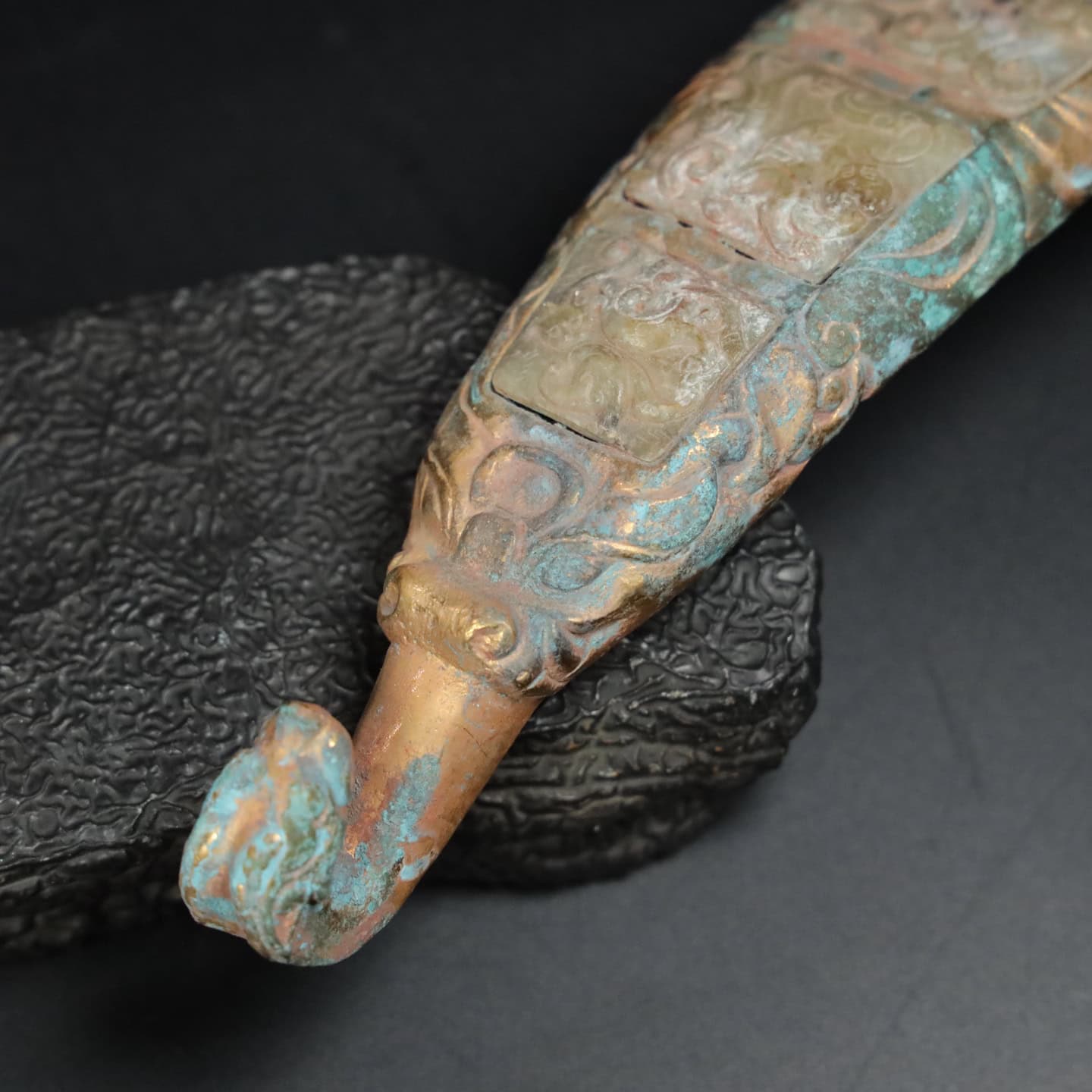 Chinese Natural Jade Carved Hook