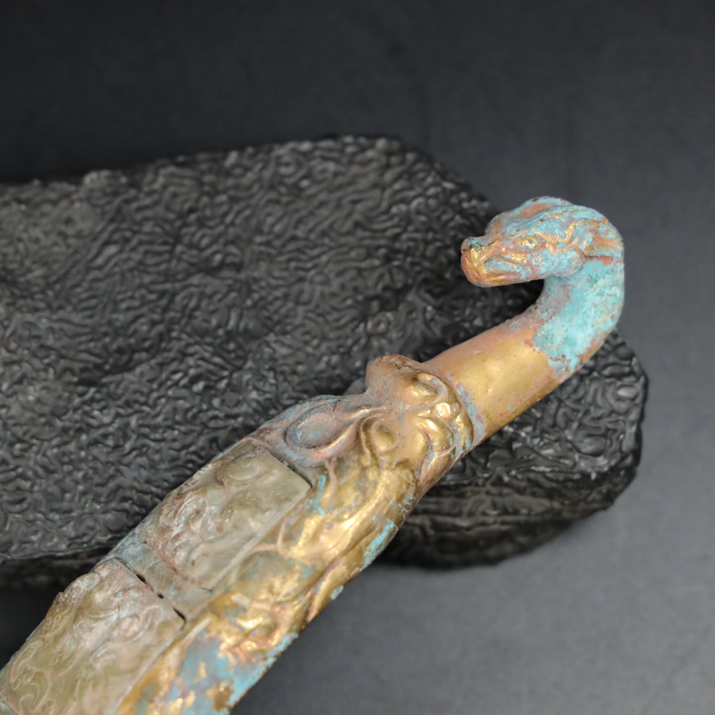 Chinese Natural Jade Carved Hook