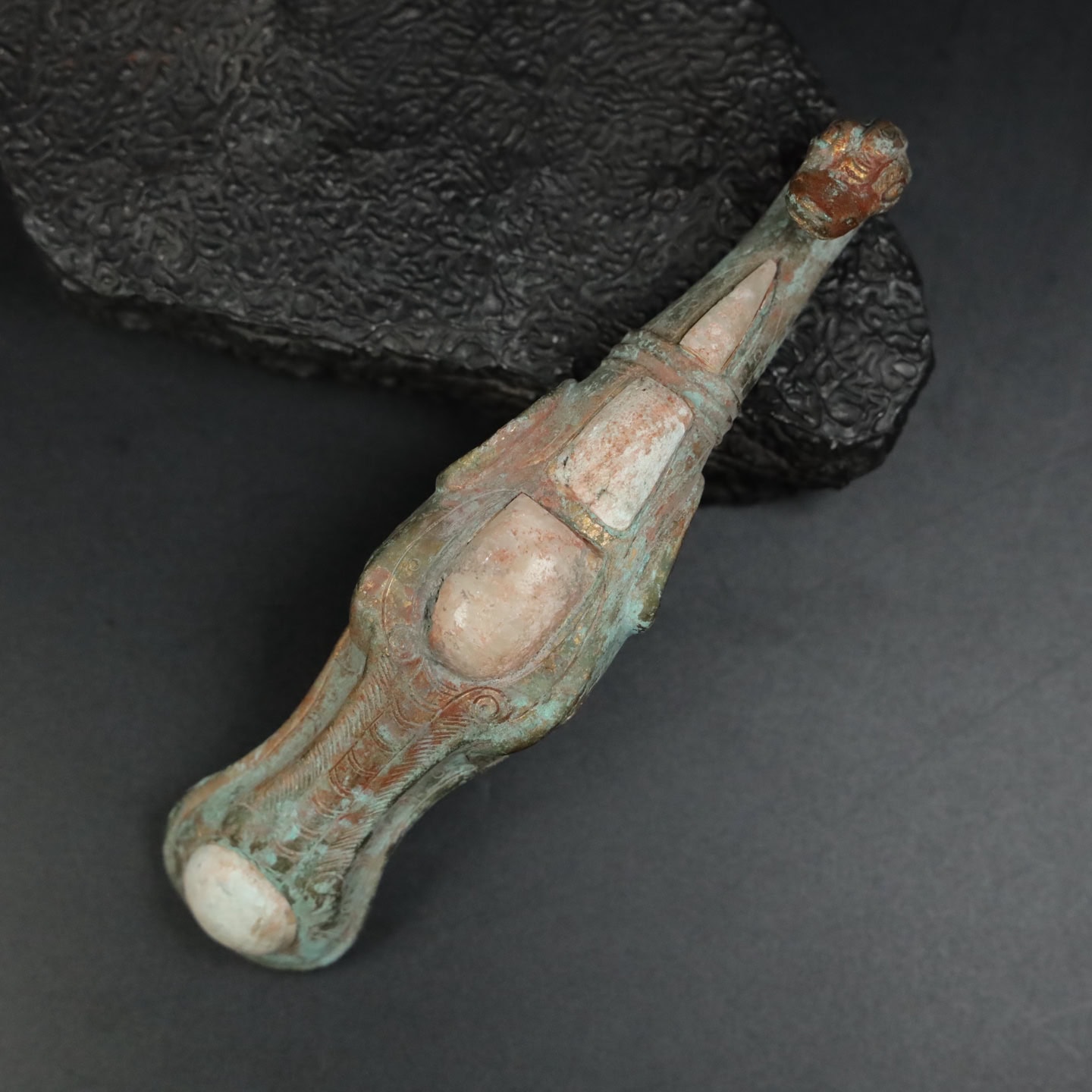 Chinese Natural Jade Carved Hook