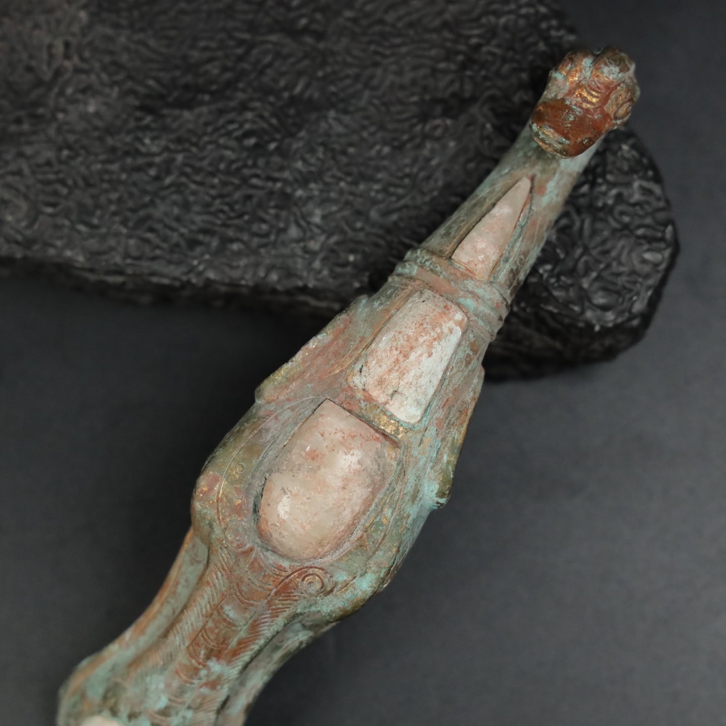 Chinese Natural Jade Carved Hook
