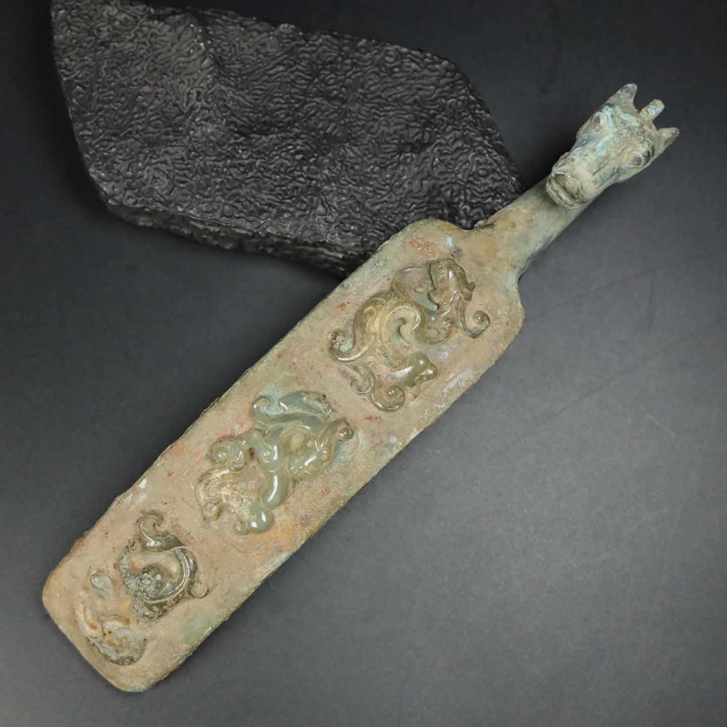 Chinese Natural Jade Carved Hook