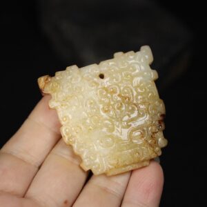 Chinese Natural Jade Carved Pendant