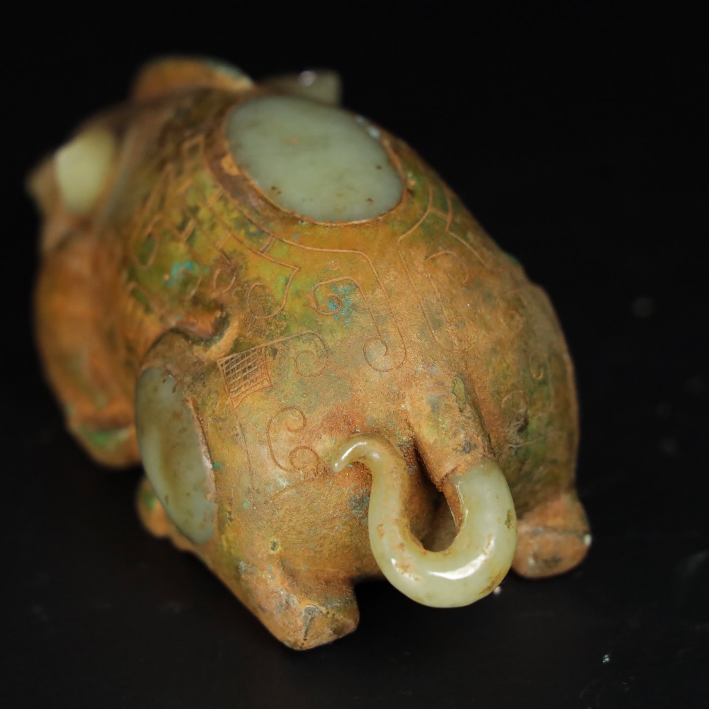 Chinese Natural Jade Carved Pig