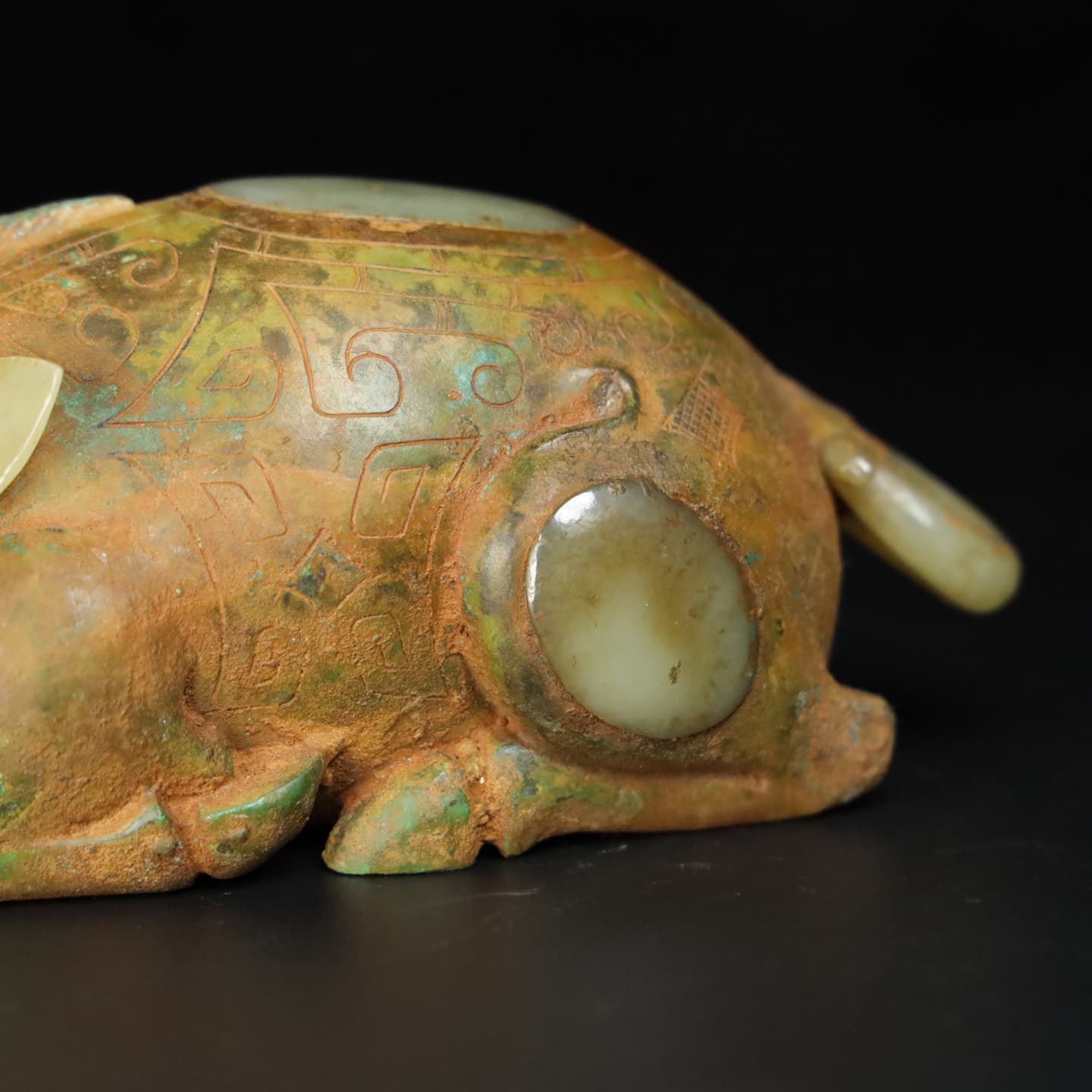 Chinese Natural Jade Carved Pig