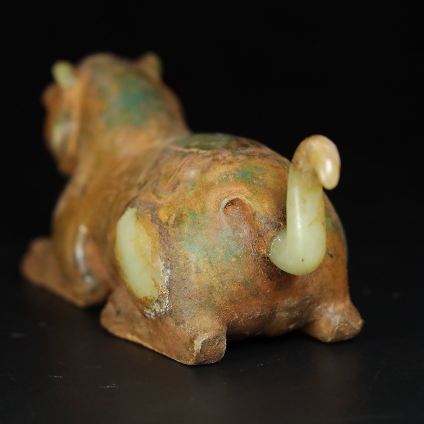 Chinese Natural Jade Carved Animal