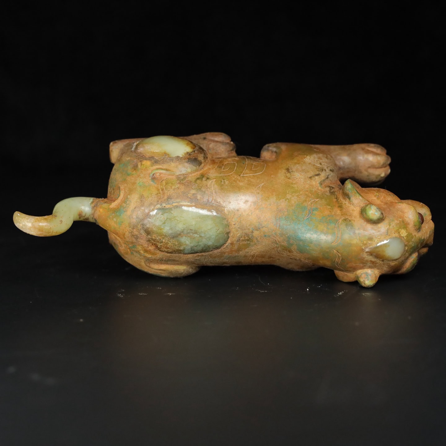 Chinese Natural Jade Carved Animal