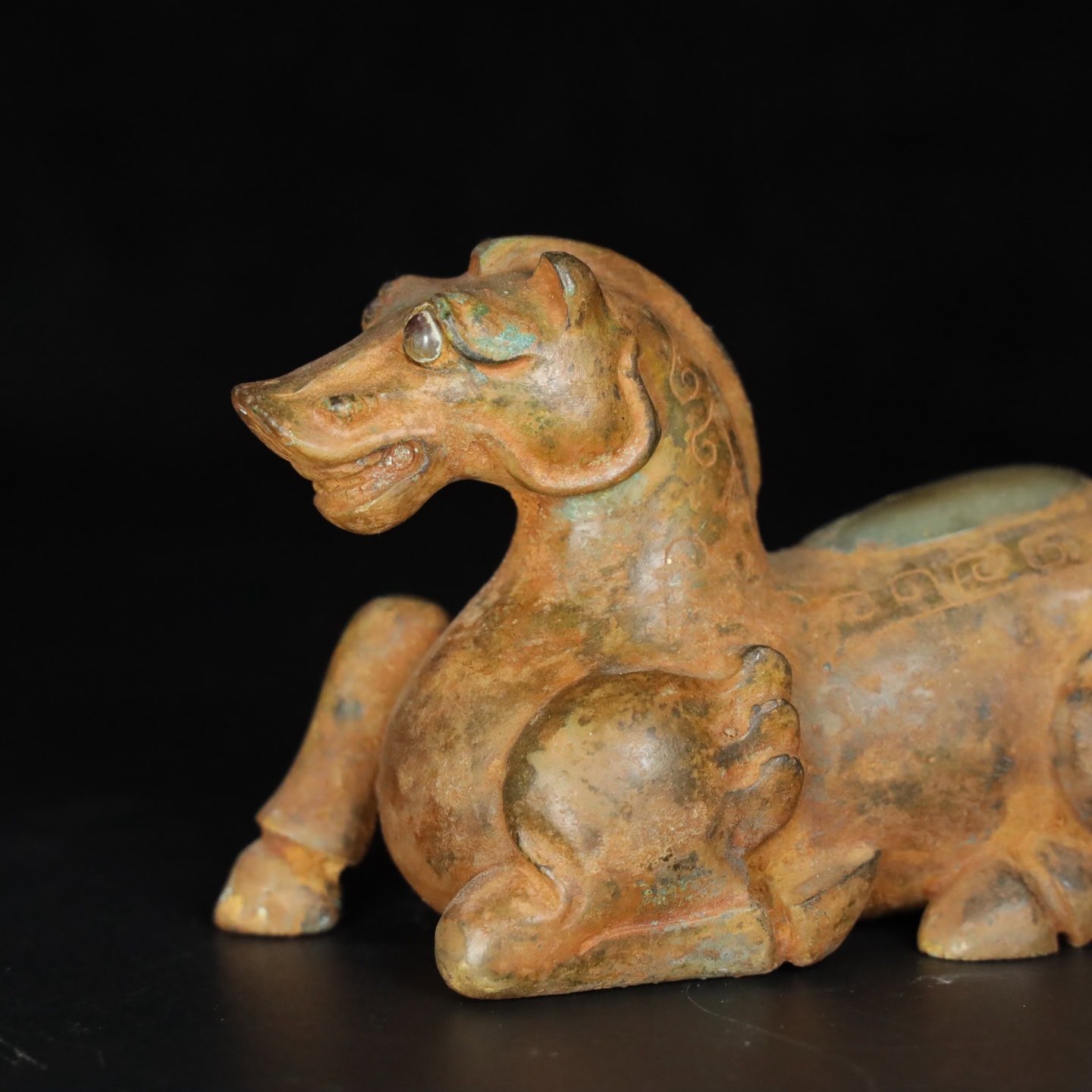 Chinese Natural Jade Carved Horse Ornament
