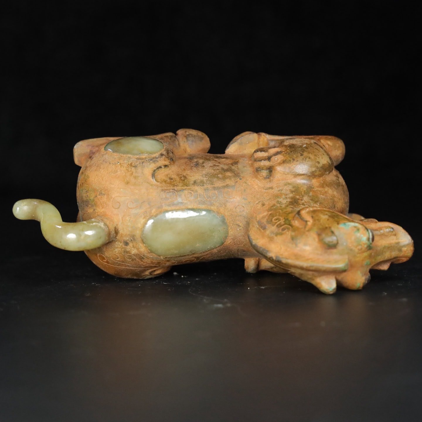 Chinese Natural Jade Carved Horse Ornament